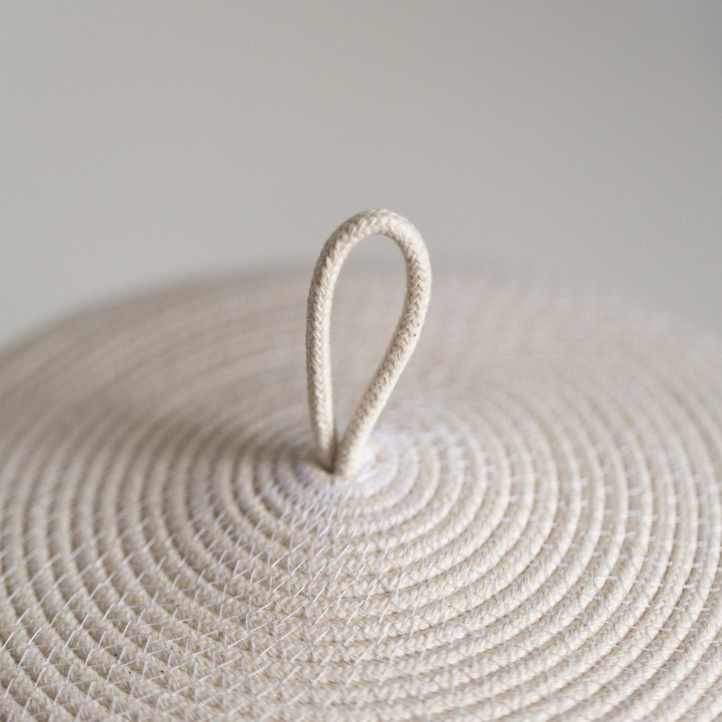 Natural Cotton Rope Basket with Tassel