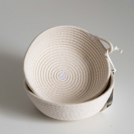 Trinket Bowl, White Cotton Rope