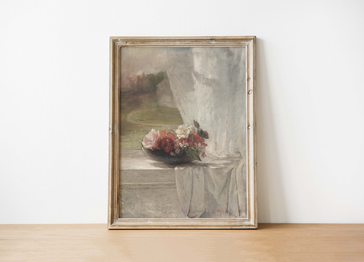 Flower Arrangement Vintage Art Print - 8x10in