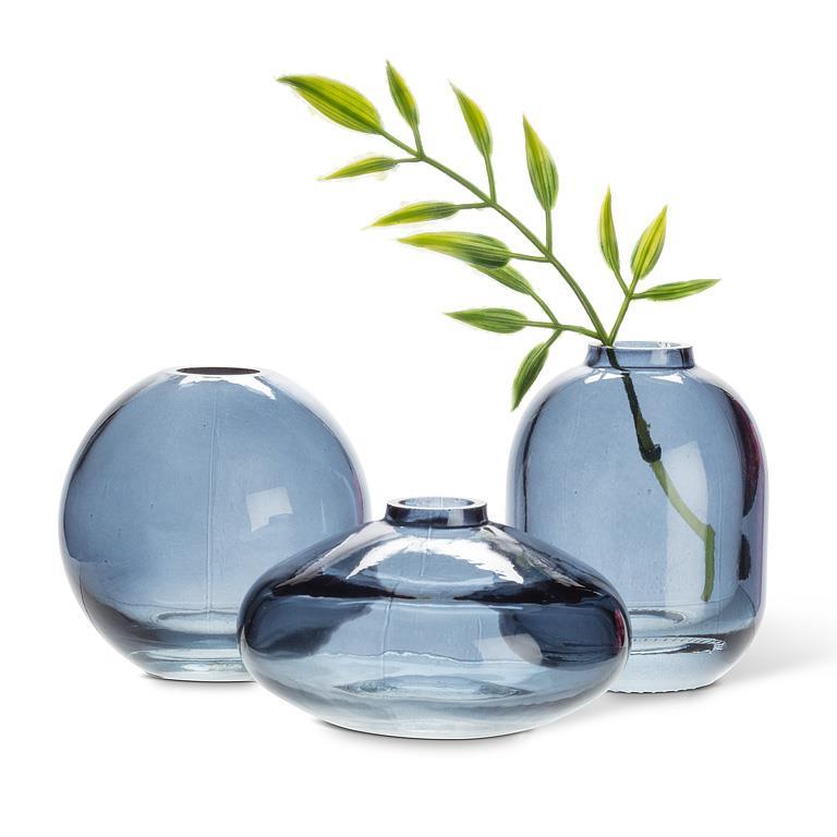 Mini Bud Vases in Atlantic Blue