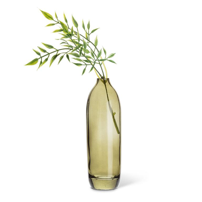 Tall Green Bud Vase