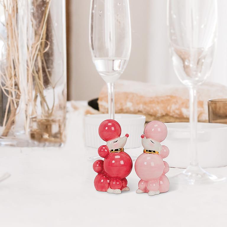 Pink Poodles Salt & Pepper Shakers