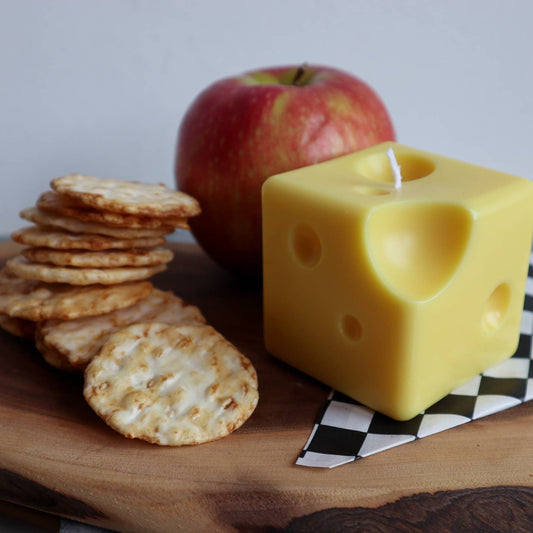 Block of Swiss Cheese Shaped Square Candle