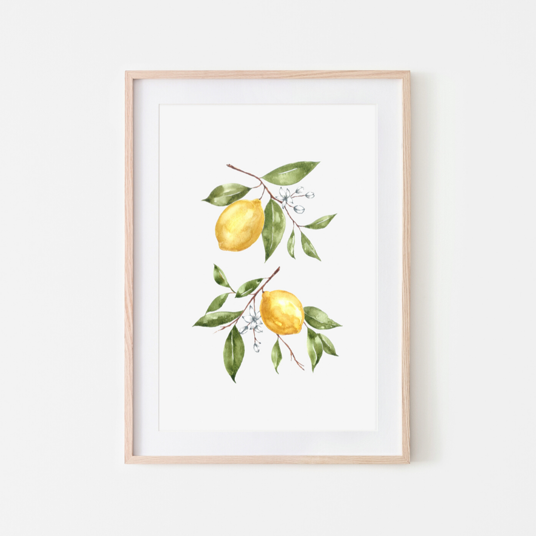 Lemon Print: 8x10 in