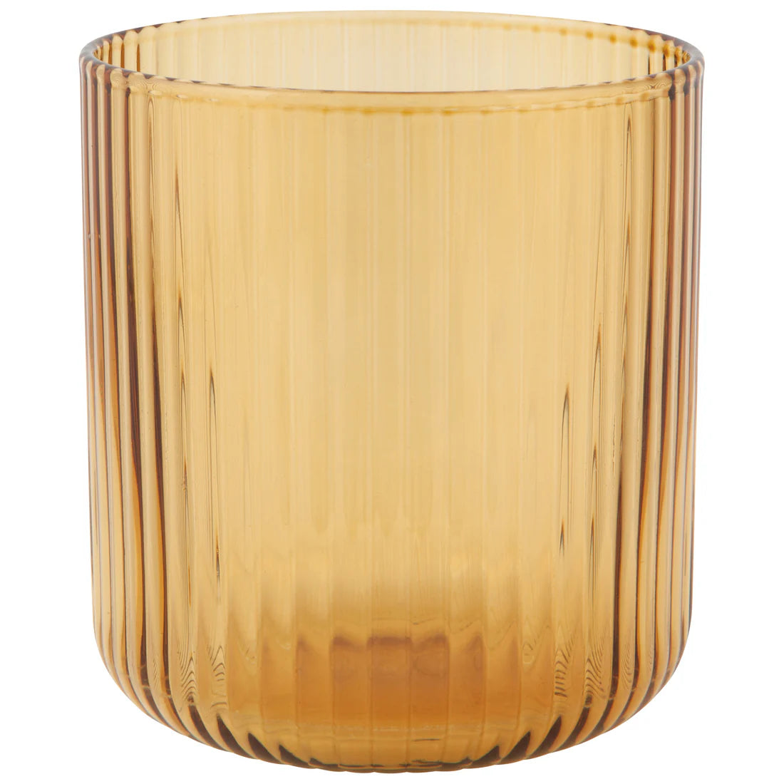 Amber Fluted Tumblers