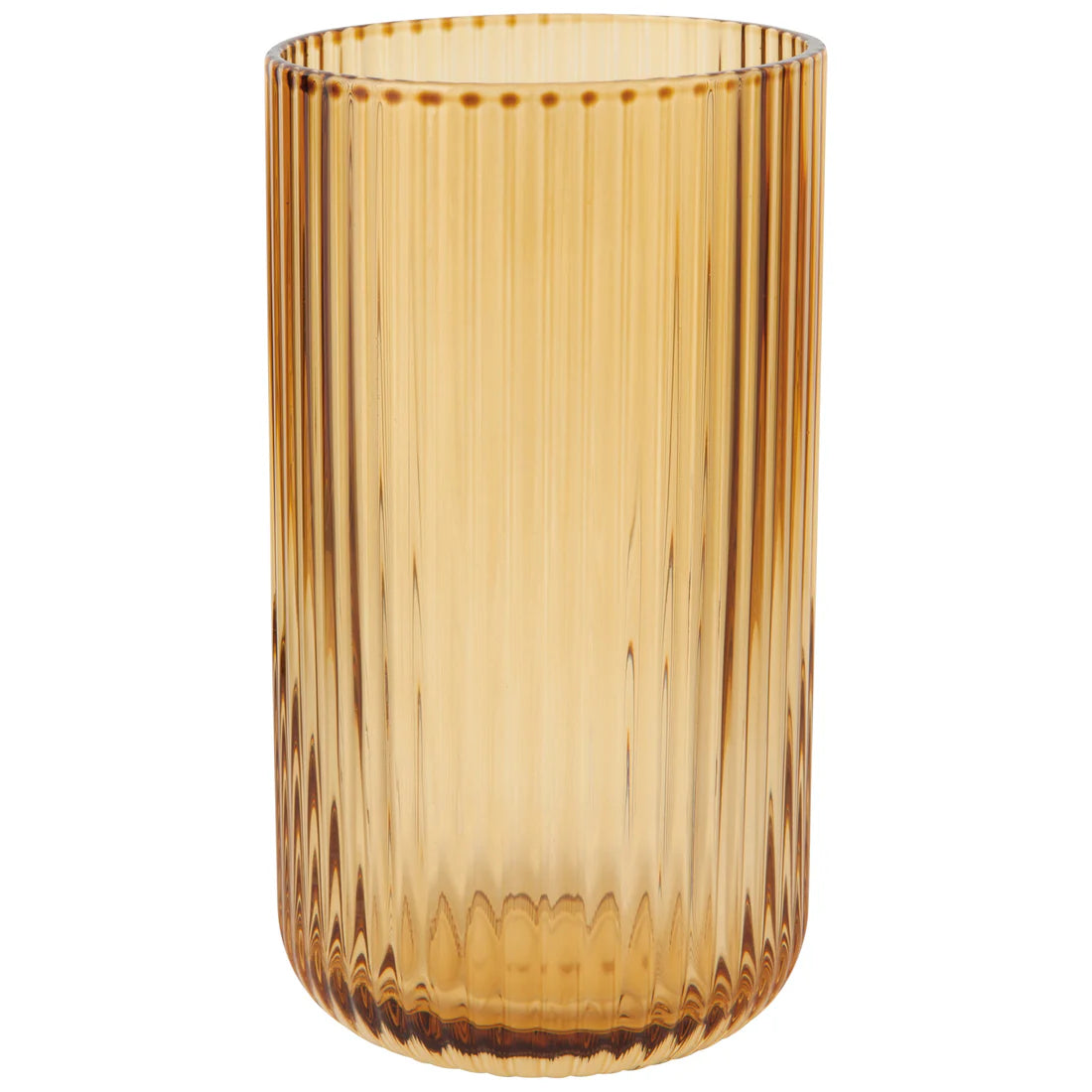 Amber Fluted Tumblers