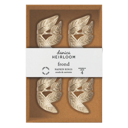 Frond Napkin Ringes—Set of 4