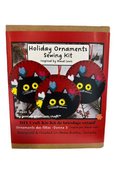 Holiday Ornament—Maud Lewis Black Cats