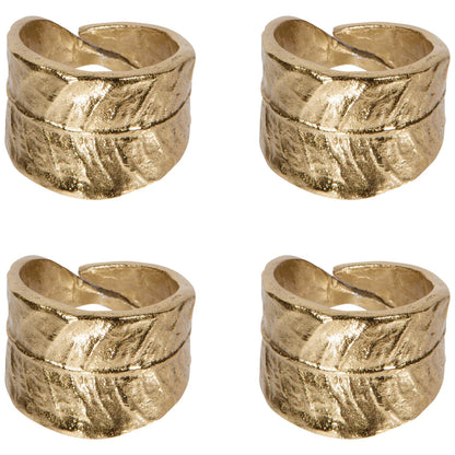 Leaf Napkin Rings Set of 4