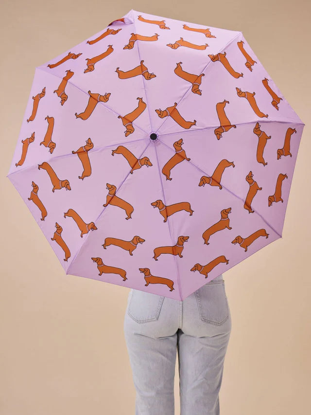 Dachshund Lilac Eco-friendly Compact Duck Umbrella