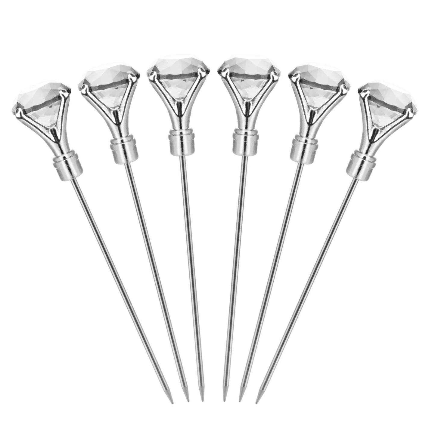 Diamond Cocktail Picks—Set of 6