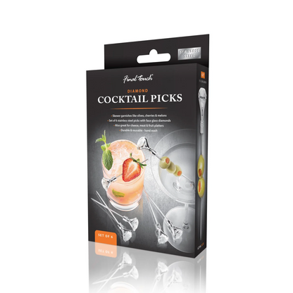 Diamond Cocktail Picks—Set of 6