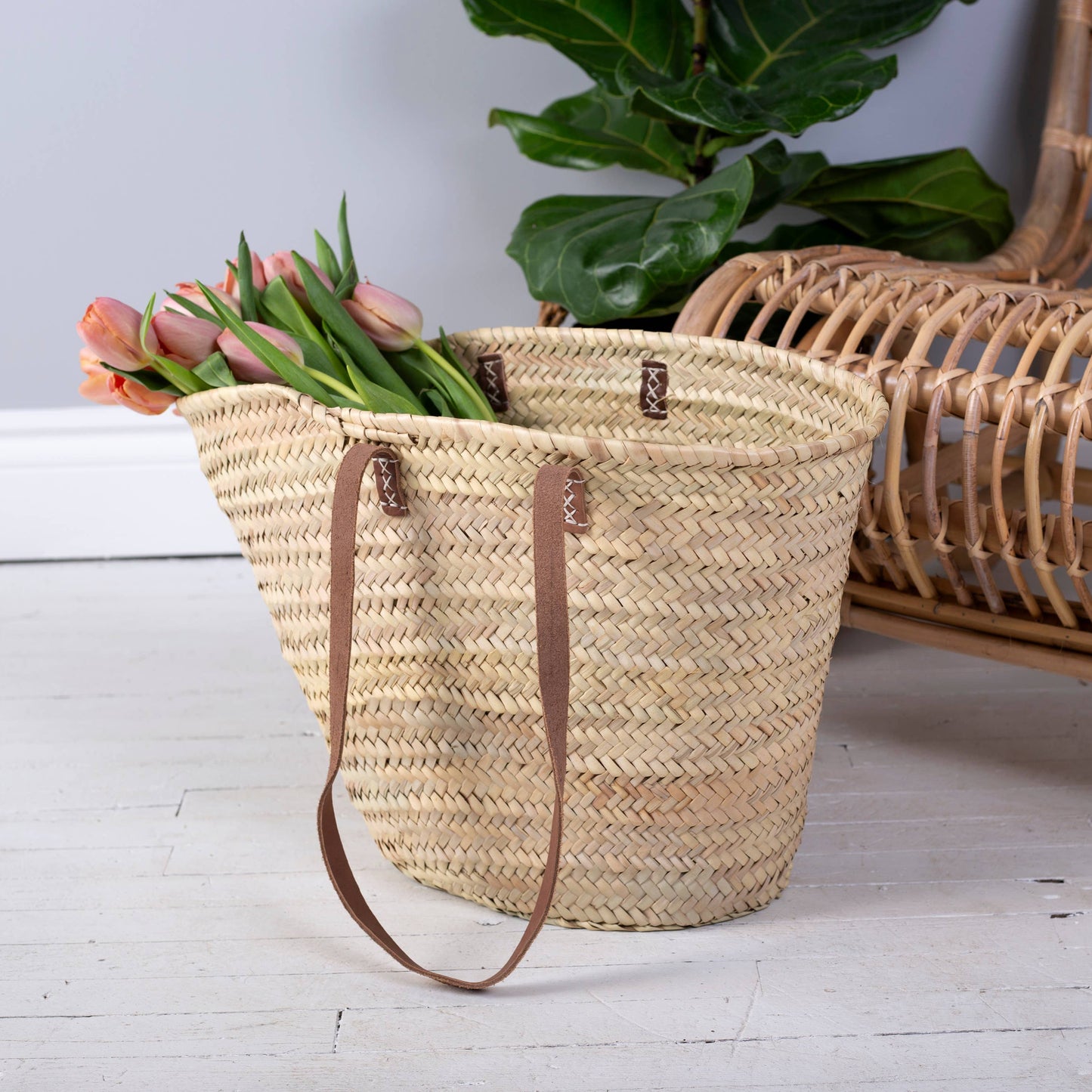 Natural Palm Leaf Market Bag