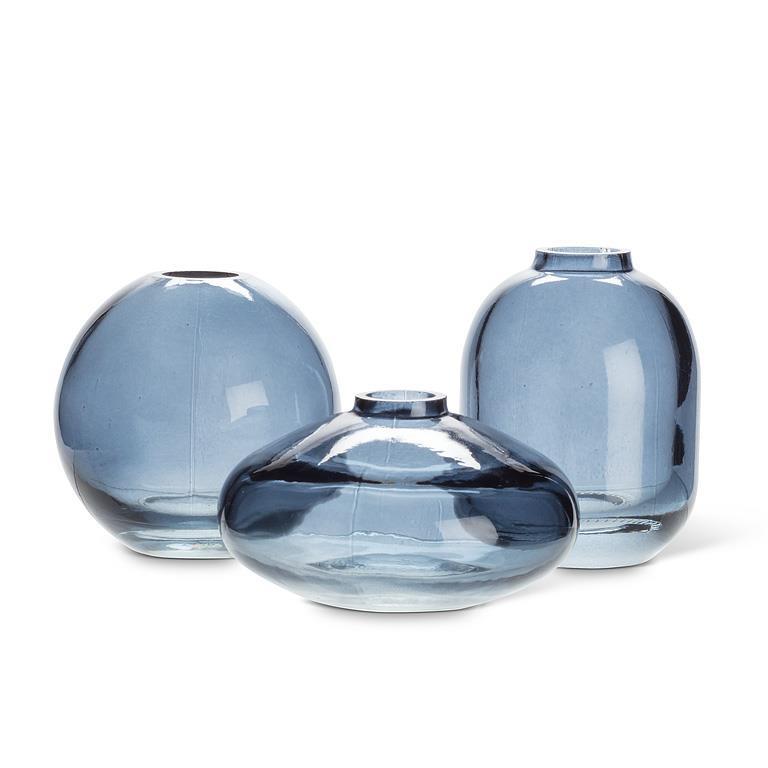 Mini Bud Vases in Atlantic Blue