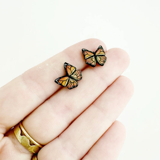 Monarch Butterfly Studs by Erin Ellerker