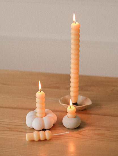 Soy Wax Bubble Taper Candles—Set of 2