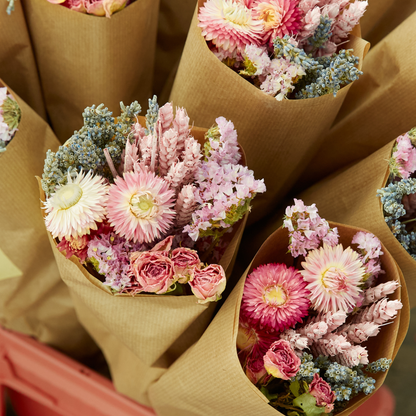 Blushing Blooms Dried Floral Bouquet