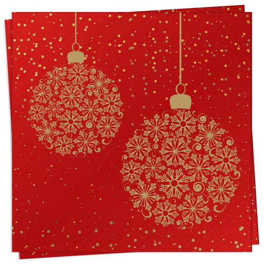 Christmas Baubles Luncheon Napkin