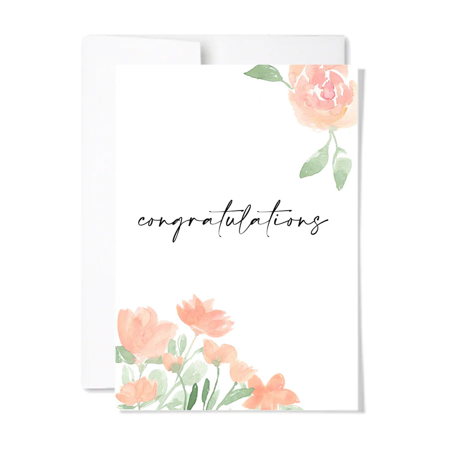 Peach Floral Congratulations