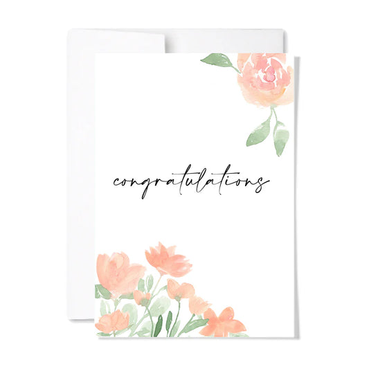 Peach Floral Congratulations