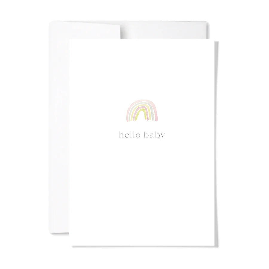 Hello Rainbow Baby Card