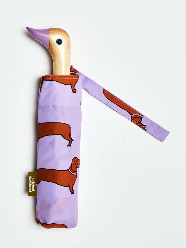 Dachshund Lilac Eco-friendly Compact Duck Umbrella