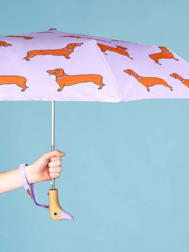 Dachshund Lilac Eco-friendly Compact Duck Umbrella